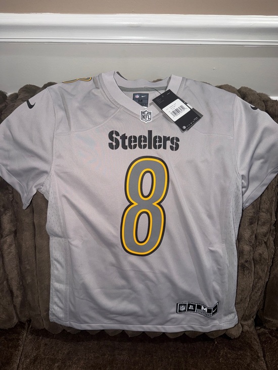 Nike Other - Nike Gray & Yellow Steelers #8 Jersey